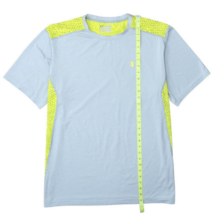 Under Armour Men Blue 2XL Fitted HeatGear Short Sleeve Gym T-Shirt