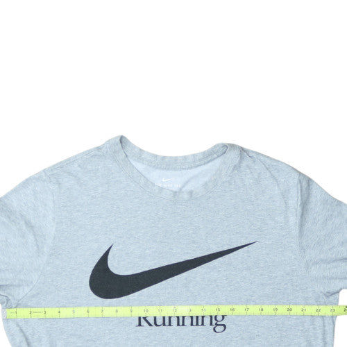 Nike Men's Grey Dri-FIT Running Sports T-Shirt XL