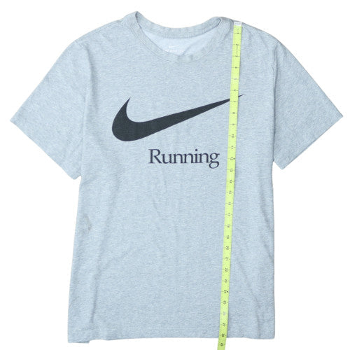 Nike Men's Grey Dri-FIT Running Sports T-Shirt XL