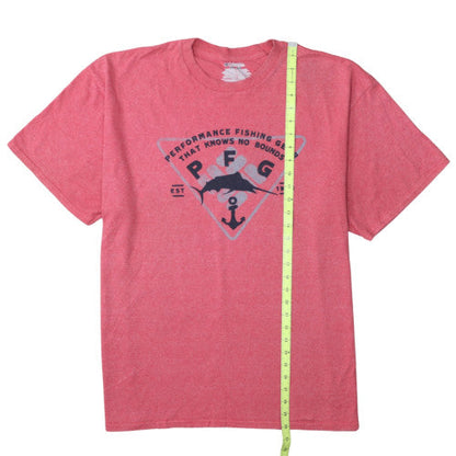 Columbia Men’s Red PFG Graphic Short Sleeve Cotton T-Shirt XL