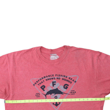 Columbia Men’s Red PFG Graphic Short Sleeve Cotton T-Shirt XL