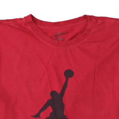 Jordan Men's Red Graphic Short Sleeve Crew Neck T-Shirt Size M