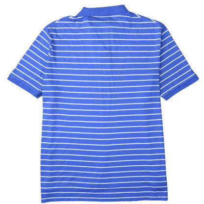 Ralph Lauren Men's Blue Striped Pima Cotton Polo Shirt 2XL