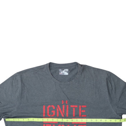 Under Armour Men's Grey HeatGear 'Ignite The Fight' XL T-Shirt