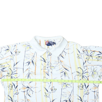 Chaps Ralph Lauren Men's Blue Floral Short Sleeve Polo Shirt XXL
