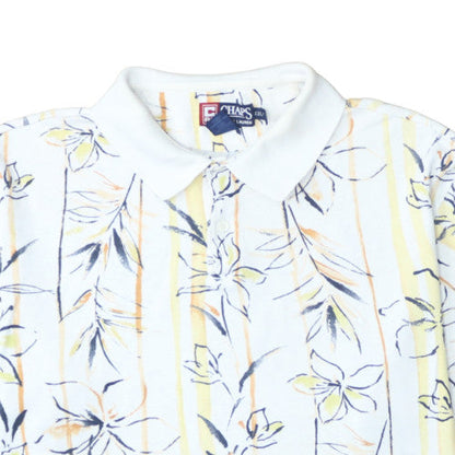 Chaps Ralph Lauren Men's Blue Floral Short Sleeve Polo Shirt XXL