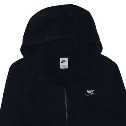 Nike Men's Black Full Zip Hoodie M Fleece Pockets Sportswear