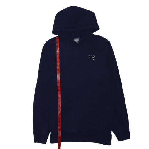 Puma Men’s Blue Pullover Hoodie L Regular Fit Fleece Sweatshirt