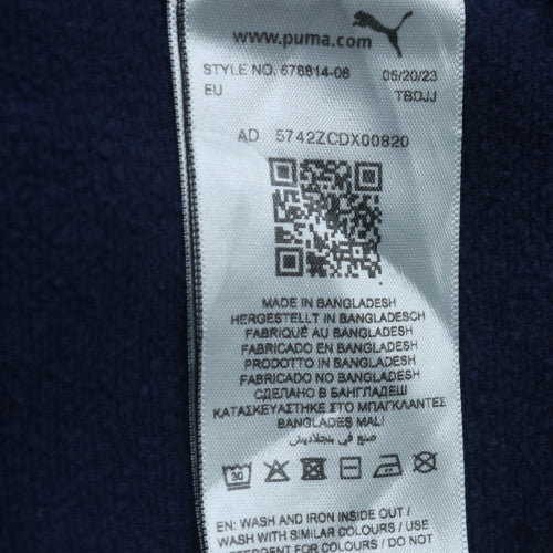 Puma Men’s Blue Pullover Hoodie L Regular Fit Fleece Sweatshirt