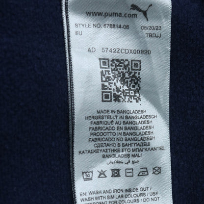 Puma Men’s Blue Pullover Hoodie L Regular Fit Fleece Sweatshirt
