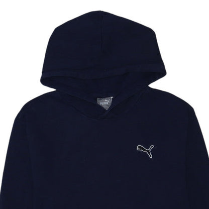 Puma Men’s Blue Pullover Hoodie L Regular Fit Fleece Sweatshirt
