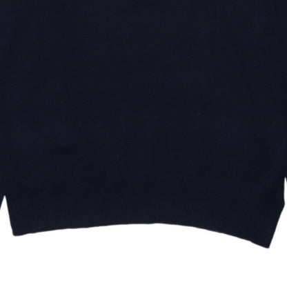 Polo Ralph Lauren Men's Blue V-Neck Cotton Jumper Size M
