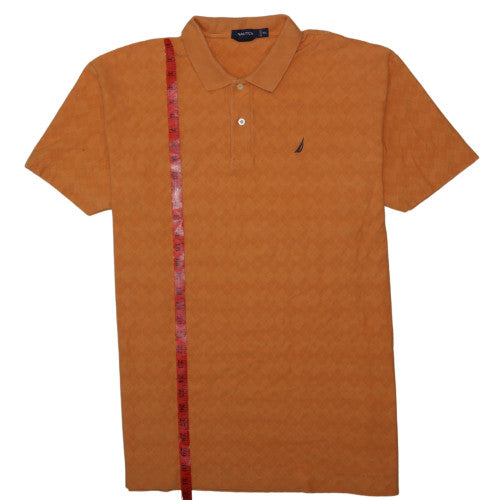 Nautica Mens Orange 2XL Classic Cotton Short Sleeve Polo Shirt