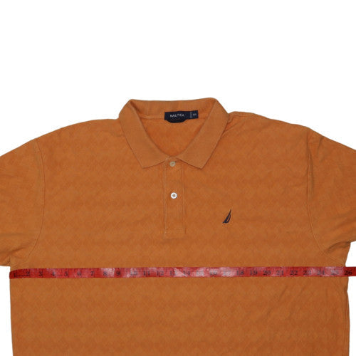 Nautica Mens Orange 2XL Classic Cotton Short Sleeve Polo Shirt