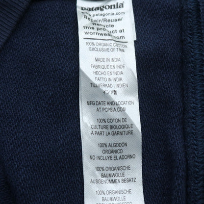 Patagonia Men's Navy Sweatshirt L Regular Fit Organic Cotton Pullover