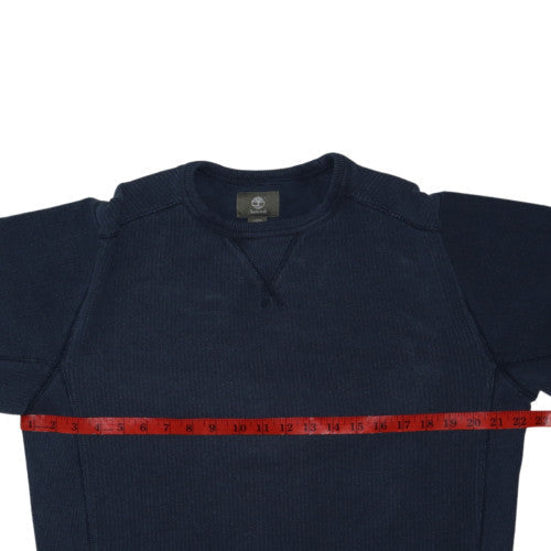 Timberland Men's Blue Crew Neck Regular Fit Cotton Sweatshirt M
