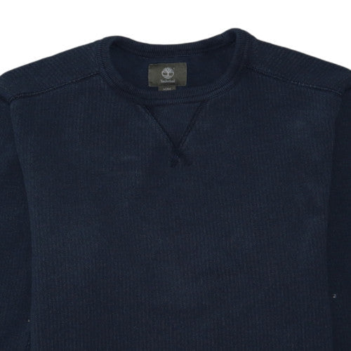Timberland Men's Blue Crew Neck Regular Fit Cotton Sweatshirt M