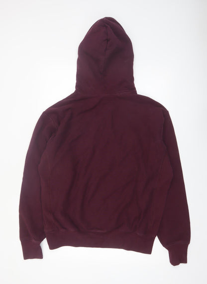 Champion Men's Red Reverse Weave Pullover Hoodie Large