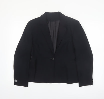 Richards Petites Black Blazer Jacket UK 14 Women's Single-Breasted Formal