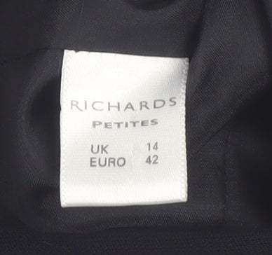 Richards Petites Black Blazer Jacket UK 14 Women's Single-Breasted Formal