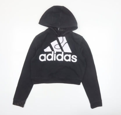 Adidas Women’s Black Pullover Hoodie Size M Regular Fit Logo