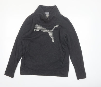 Puma Women’s Black Funnel Neck Pullover Sweatshirt Size 12