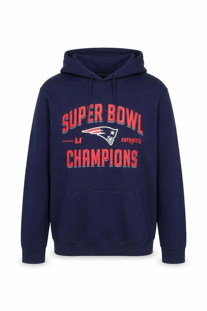 NFL Team Apparel Men's Blue XL Pullover Hoodie Super Bowl Champions