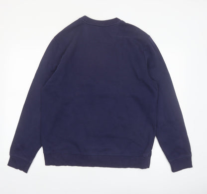 Calvin Klein Jeans Men's Blue Logo Pullover Sweatshirt Size L