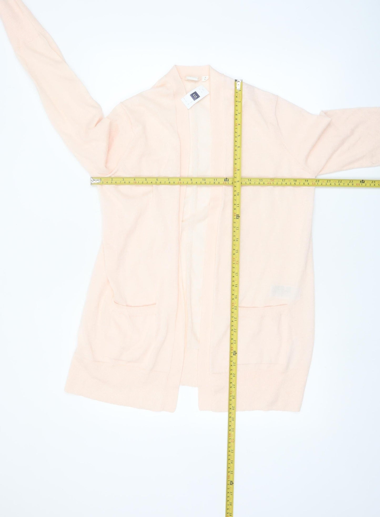 GAP Women’s Beige Linen Blend Open Front Cardigan M
