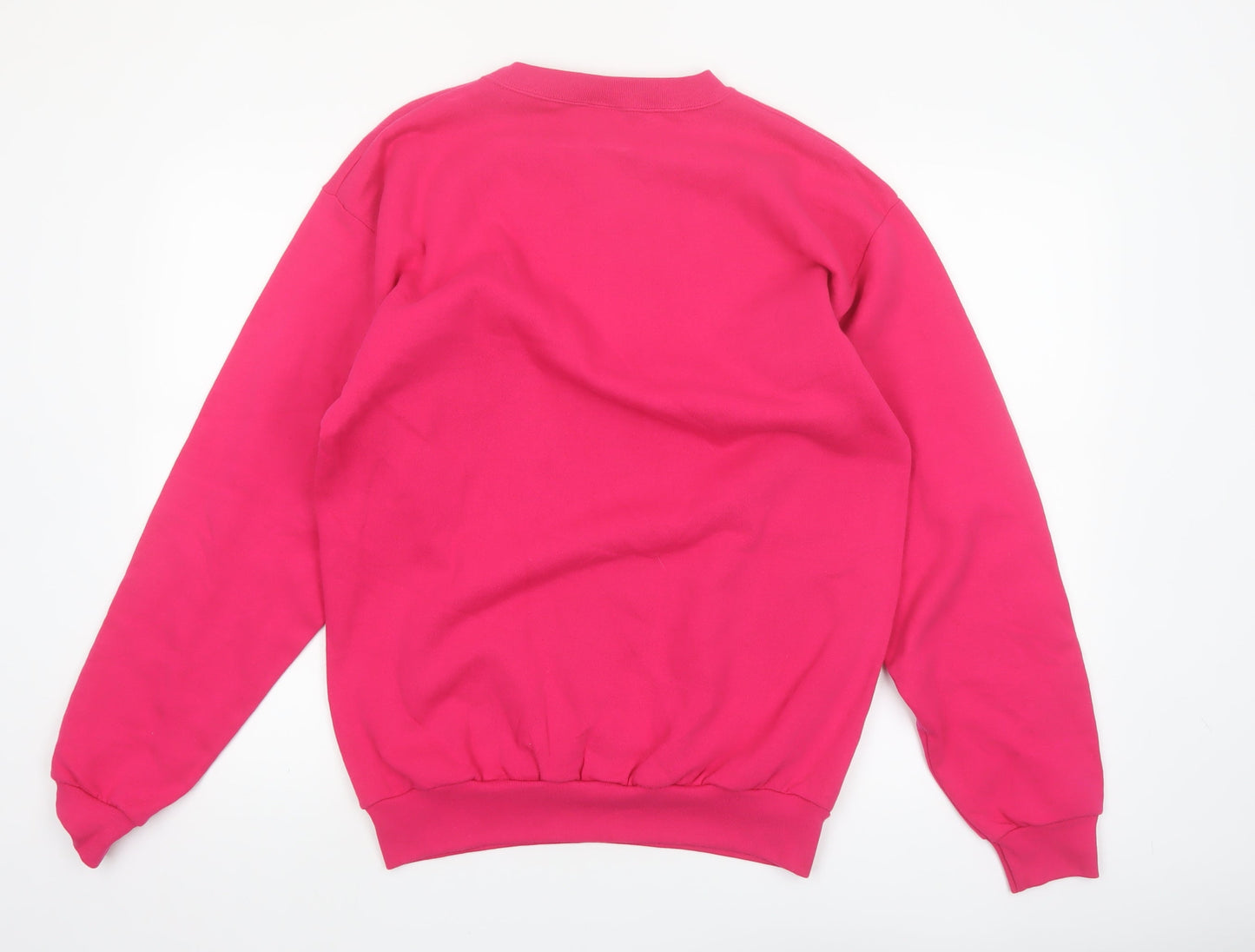 Disney Designs Women's Pink Mickey Donald Goofy Pullover Sweatshirt Large