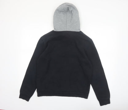 Puma Womens Black & Grey Pullover Hoodie Small Cotton Blend Casual