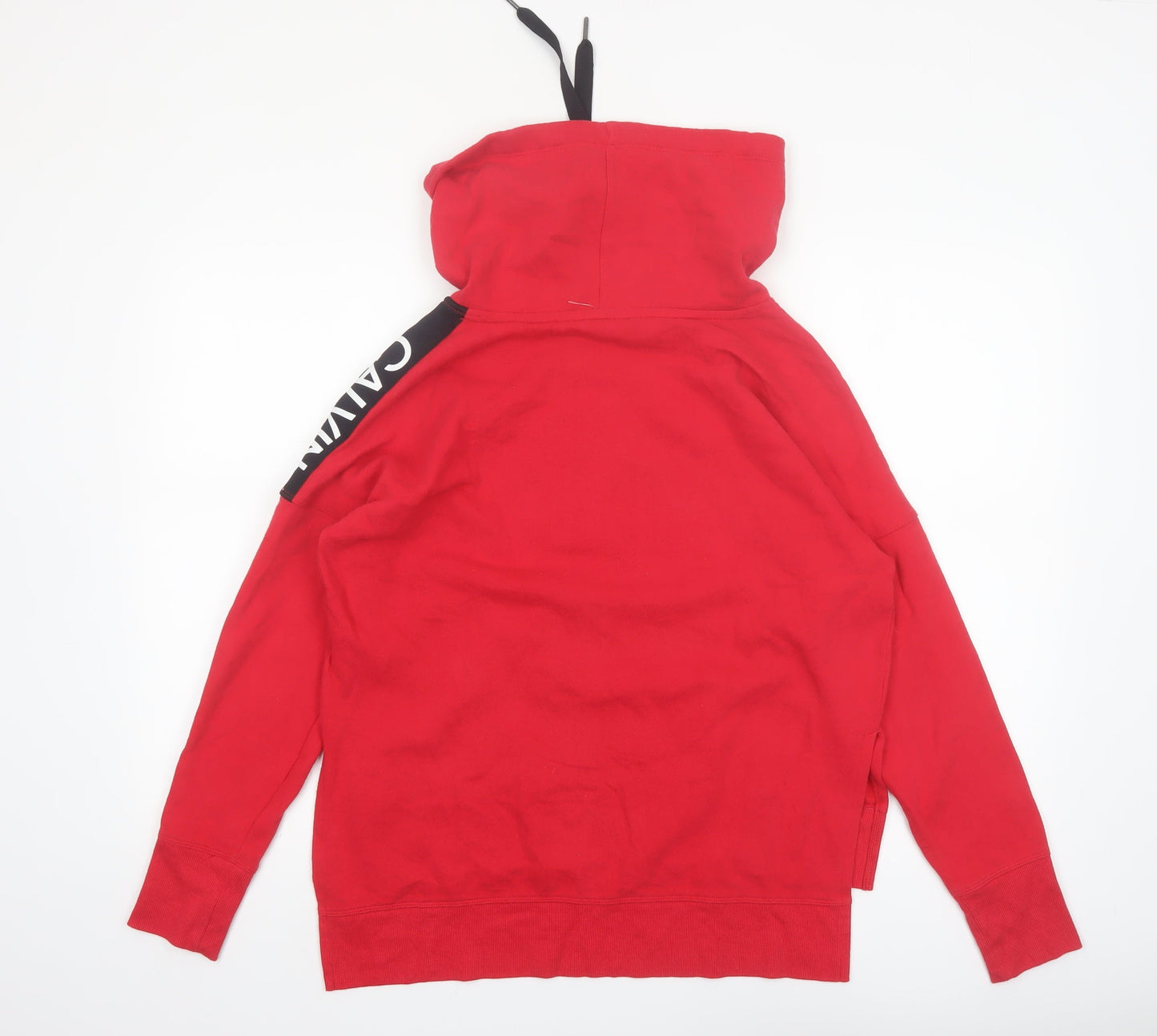 Calvin Klein Women’s Red Pullover Hoodie XS Cotton Blend