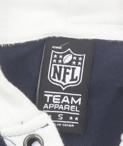 NFL Team Apparel Women's Navy Seahawks Lace-Up Hoodie Size S