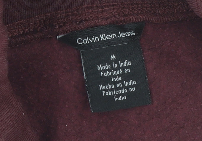 Mens UK Size M Calvin Klein Jeans Brown Pullover Sweatshirt