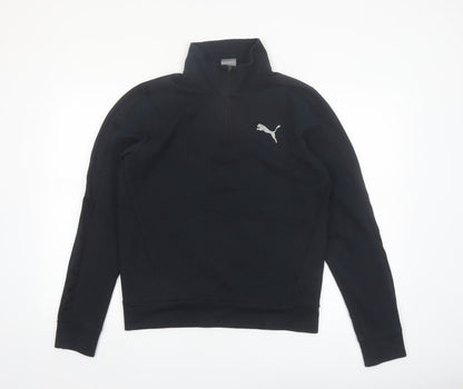 Puma Men's Black M 1/2 Zip High Neck Sports Sweatshirt