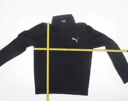 Puma Men's Black M 1/2 Zip High Neck Sports Sweatshirt