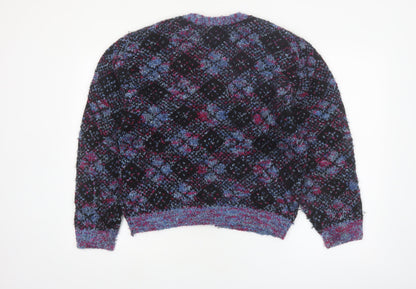 Lise J. Women's Multicoloured Chunky Knit V-Neck Cardigan M