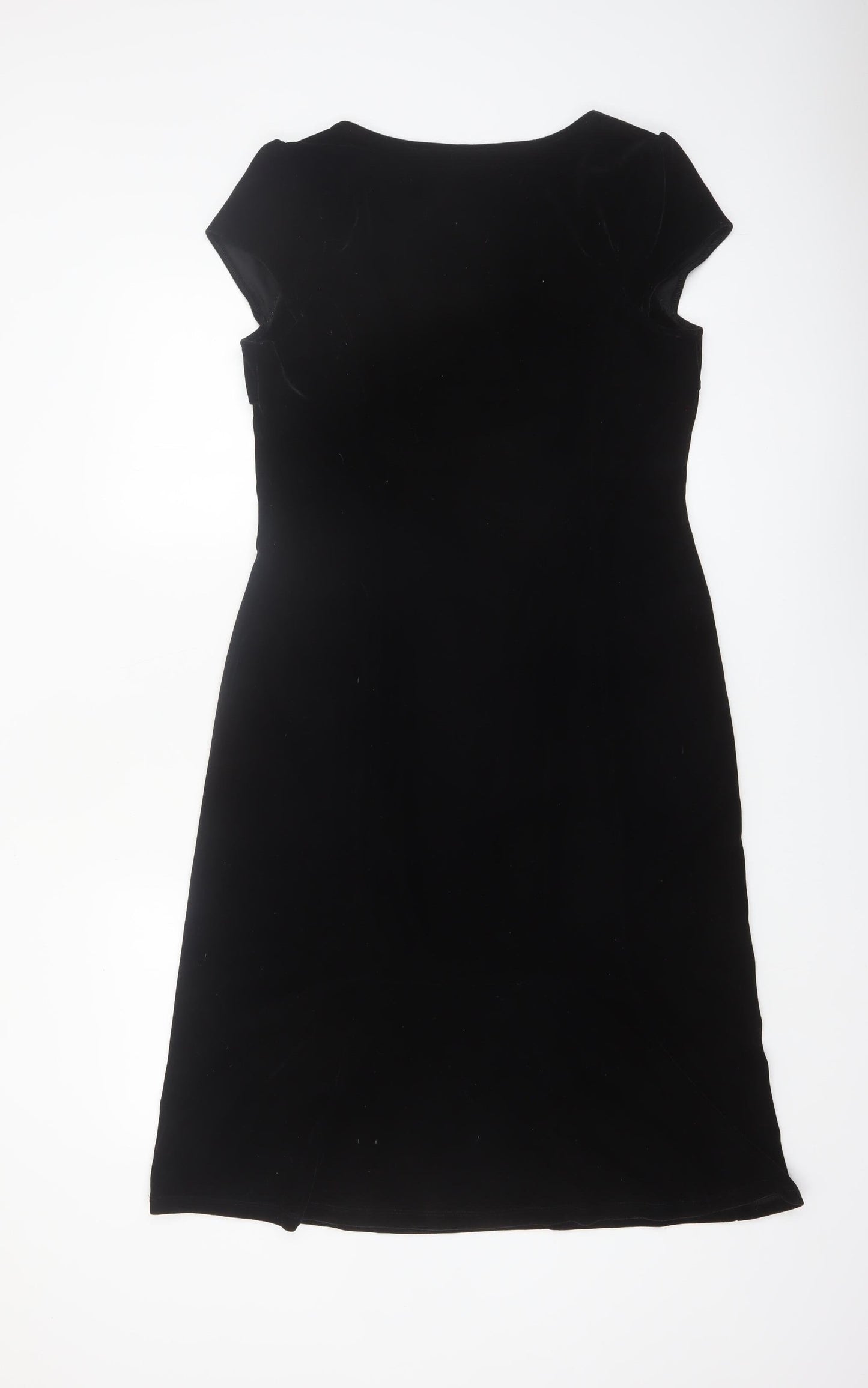Marks and Spencer Women’s Black Velvet Sheath Dress Size 14