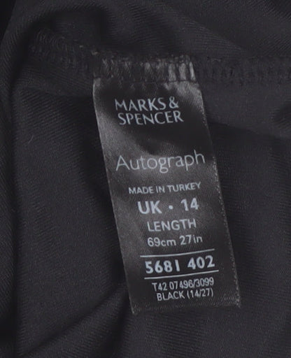 Marks and Spencer Women’s Black Velvet Sheath Dress Size 14