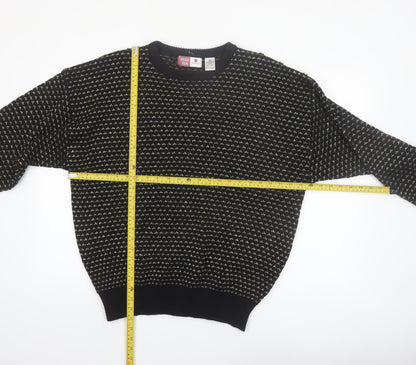 Sheridan Square Women Black Metallic Knit Jumper Size 14 Plus