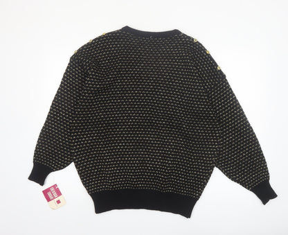 Sheridan Square Women Black Metallic Knit Jumper Size 14 Plus