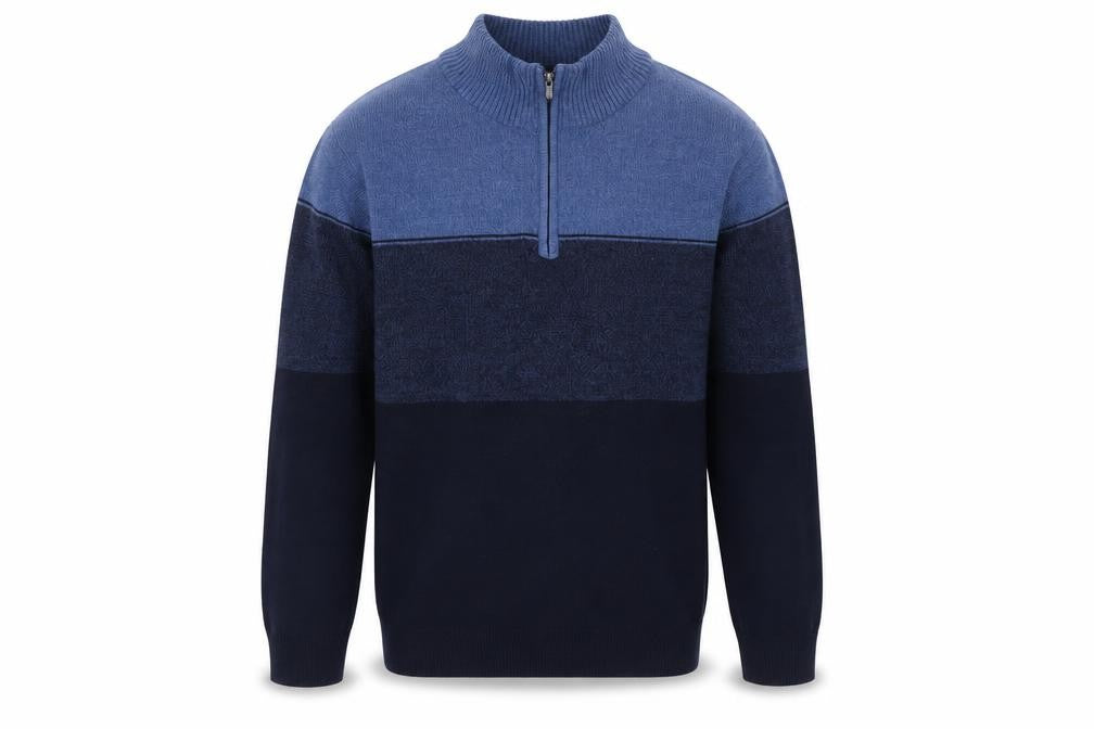 Mens UK Size L DOCKERS Blue 1/2 Zip Jumper