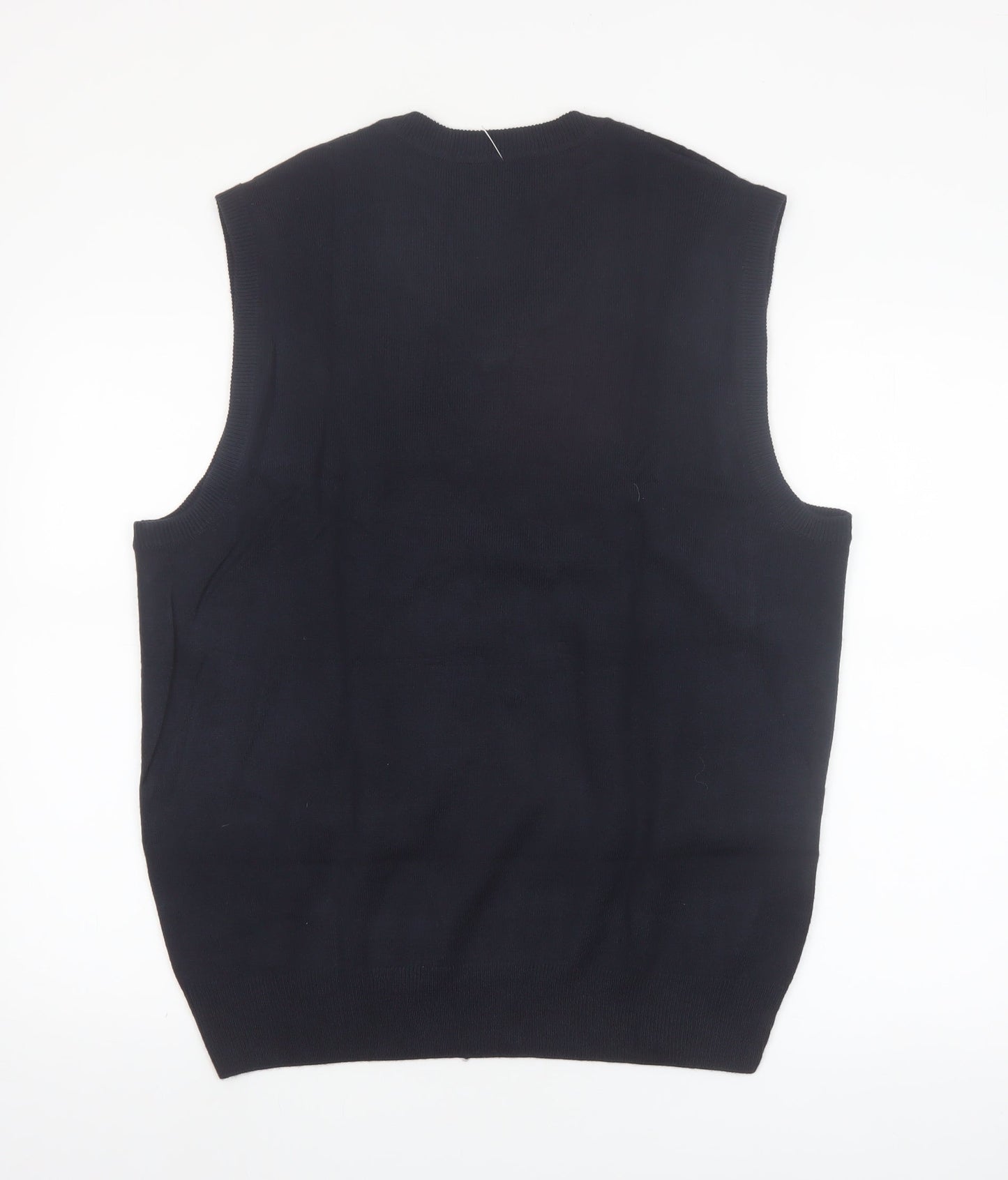 Dockers Men's Blue Argyle Slim Fit V-Neck Sleeveless Vest XL