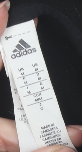 Adidas Men’s Black Full Zip Hoodie Size M Regular Fit Sportswear