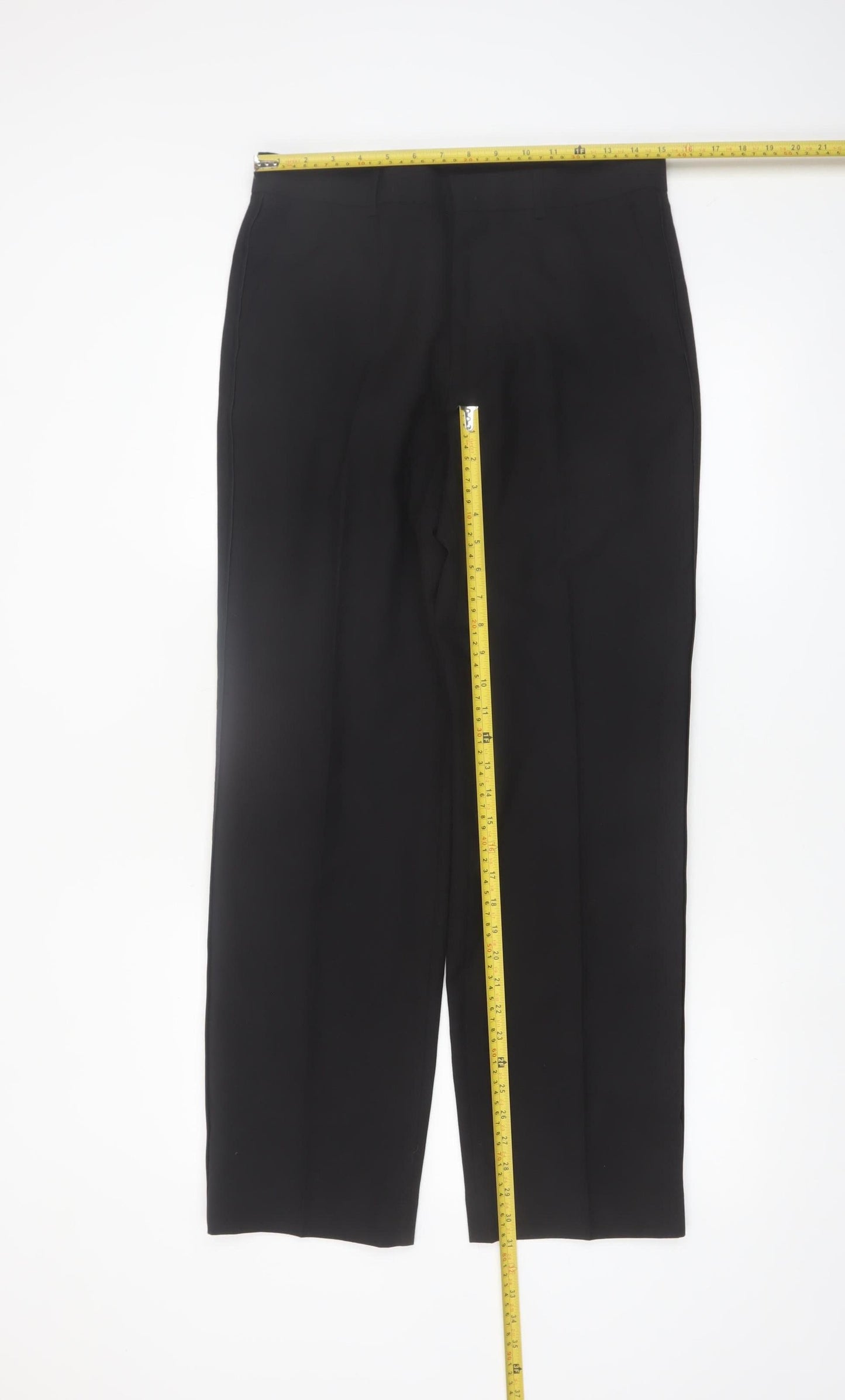 Marks and Spencer Men's Black 32x31 Regular Fit Dress Trousers