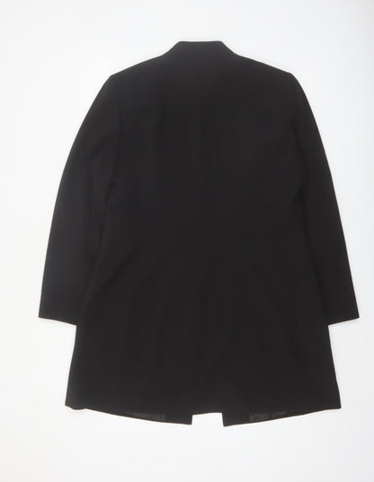Windsmoor Women Black Size 16 Long Overcoat Classic Style