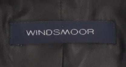 Windsmoor Women Black Size 16 Long Overcoat Classic Style