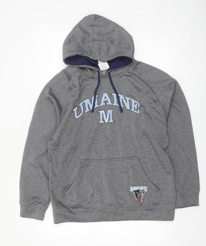 Knights Apparel Men's Grey UMAINE Pullover Hoodie M Logo Sportswear