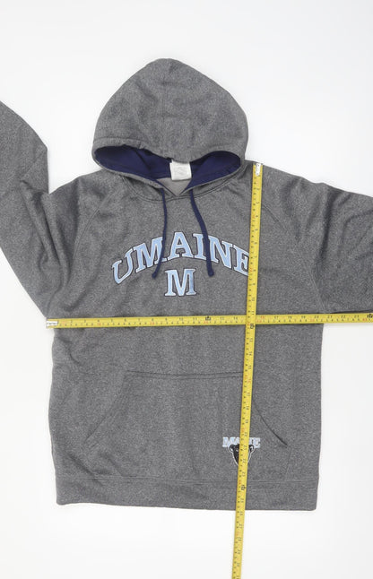 Knights Apparel Men's Grey UMAINE Pullover Hoodie M Logo Sportswear