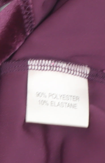 Mosaic Womens Purple Velvet Sequin Trim Blazer Jacket Size 16